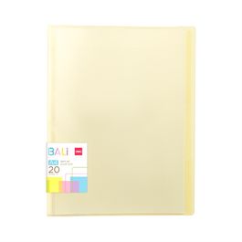 Pasta Catálogo BALI - Capa PP 0,6mm - 20 Envelopes - Amarelo