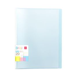 Pasta Catálogo BALI - Capa PP 0,6mm - 20 Envelopes - Azul
