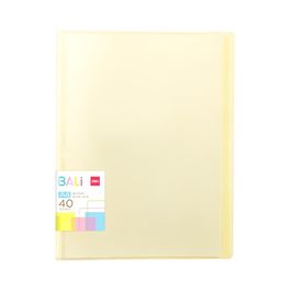 Pasta Catálogo BALI - Capa PP 0,6mm - 40 Envelopes - Amarelo