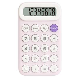 Calculadora 8 Dígitos  - Bateria e Solar - Roxa