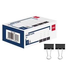 Prendedor de Papel Effortless - 32mm/ Suporta 145 fls  - Preto - 12 pcs
