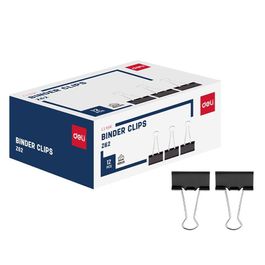 Prendedor de Papel Effortless - 41mm/ Suporta 190 fls  - Preto - 12 pcs