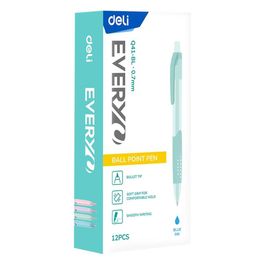 Caneta Esferográfica Retrátil - Ponta Bullet 0,7mm -Azul - 12 pcs