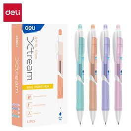 Caneta Esferográfica Retrátil - Ponta Cone  0,7mm - Azul -12 pc