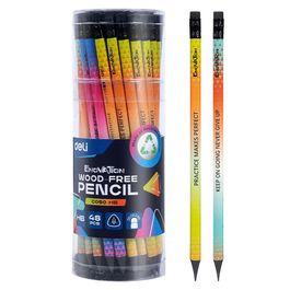 Lápis Grafite HB Triangular ENOVATION Wood Free com Borracha - 48 pcs