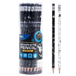 Lápis Grafite HB Redondo com Borracha Astronauta - 48 pcs