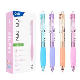 Caneta Gel Retrátil Clipe Metálico  - Ponta ST 0,5mm - Preta - 12 pcs
