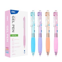 Caneta Gel Retrátil Clipe Metálico  - Ponta ST 0,5mm - Azul - 12 pcs