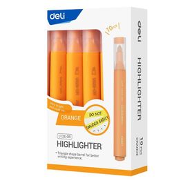 Marca Texto Triangular - Ponta Cinzel 1,0-4,0mm - Laranja - 10 pcs