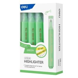 Marca Texto Triangular - Ponta Cinzel 1,0-4,0mm - Verde - 10 pcs