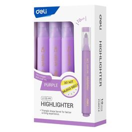 Marca Texto Triangular - Ponta Cinzel 1,0-4,0mm - Roxo - 10 pcs