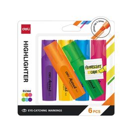 Marca Texto Accent - Ponta Cinzel 1,0-5,0mm - 6 cores - Blister 6 pcs