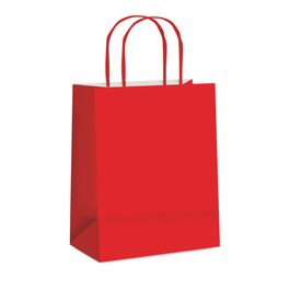 Sacola De Papel Liso Vermelho