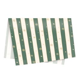 Papel Seda Noelito Marfim / Verde / Ouro