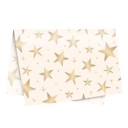 Papel Seda Brilhar Marfim e Ouro