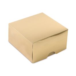 Mini Caixa Quad Tampa/Fundo Laminada Ouro
