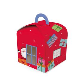 Caixa Panetone Arco De Natal Com Visor Presentes