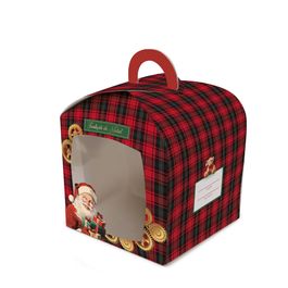 Caixa Panetone Arco De Natal Com Visor Magia Infinita