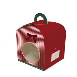 Caixa Panetone Arco De Natal Com Visor Berries