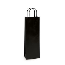 Sacola de Papel Liso Metalizado Fosco Preto