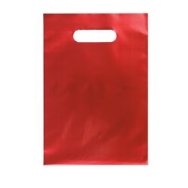 Sacola Flex Metalizada Liso Vermelho