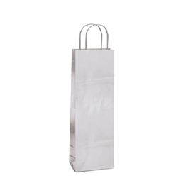 Sacola De Papel Liso Metalizado Prata