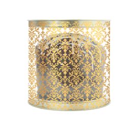 Lata Para Panetone Rígida Elite Arabesque Vermelho e Ouro