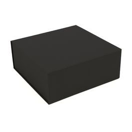 Caixa Rígida Dobrável Quadrada Com Ima Liso Preto