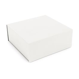 Caixa Rígida Dobrável Quadrada Com Imã Liso Branco