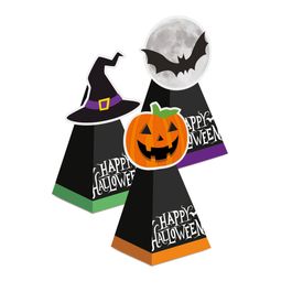 Caixa Cone com Aplique Halloween Colorido