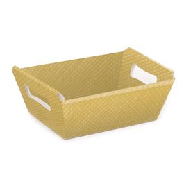 Cesta de Cartão Cristalino Ouro