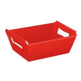 Cesta de Cartão Cristalino Vermelho