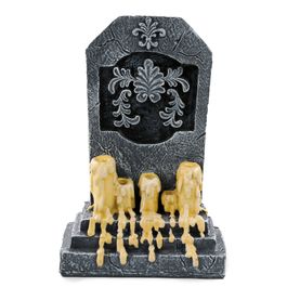 Enfeite Decorativo Lápide Rip com Velas