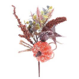Galho Abóboras com Folhagens 24cm