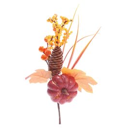 Galho Abóboras com Pinha 25cm