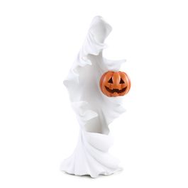 Enfeite Decorativo Estátua Fantasma com Abóbora