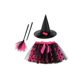 Kit Tutu Bruxa Rosa Poá