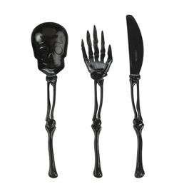 Talheres Esqueleto Preto