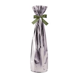 Saco Para Presente Metal Liso Prata