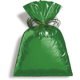 Saco para Presente Metal Liso Verde