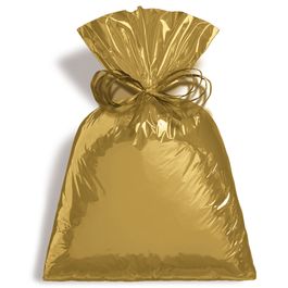 Saco Para Presente Metal Ouro Fosco