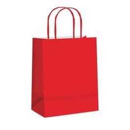 Sacola De Papel Liso Vermelho