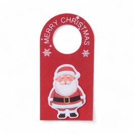 Enfeite Maçaneta De Porta Natalina Vermelho / Branco