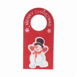 Enfeite Maçaneta De Porta Natalina Vermelho / Branco