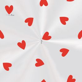 Saco para Cesta Coração Vermelho