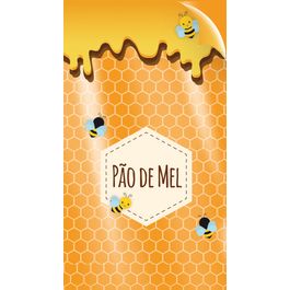 Saco Transparente Pão de Mel Laranja