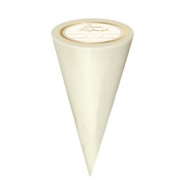 Kit Cone Festa Metalizado Com Etiqueta Liso Creme