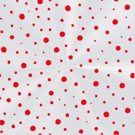 Folha Transparente Inc Dots Vermelho