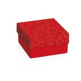 Mini Cx Quadrada Liso Vermelho