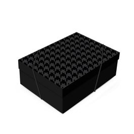 Caixa Retangular com Tampa Tweed Preto